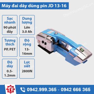 máy đai thùng dùng pin jd 13 16