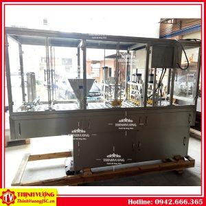 Máy chiết bột, dán màng seal nhiệt tự động (4 hộp) – Hình ảnh máy tự động | ThinhVuongJSC.VN may chiet bot dan mang seal tu dong 4 hop 1