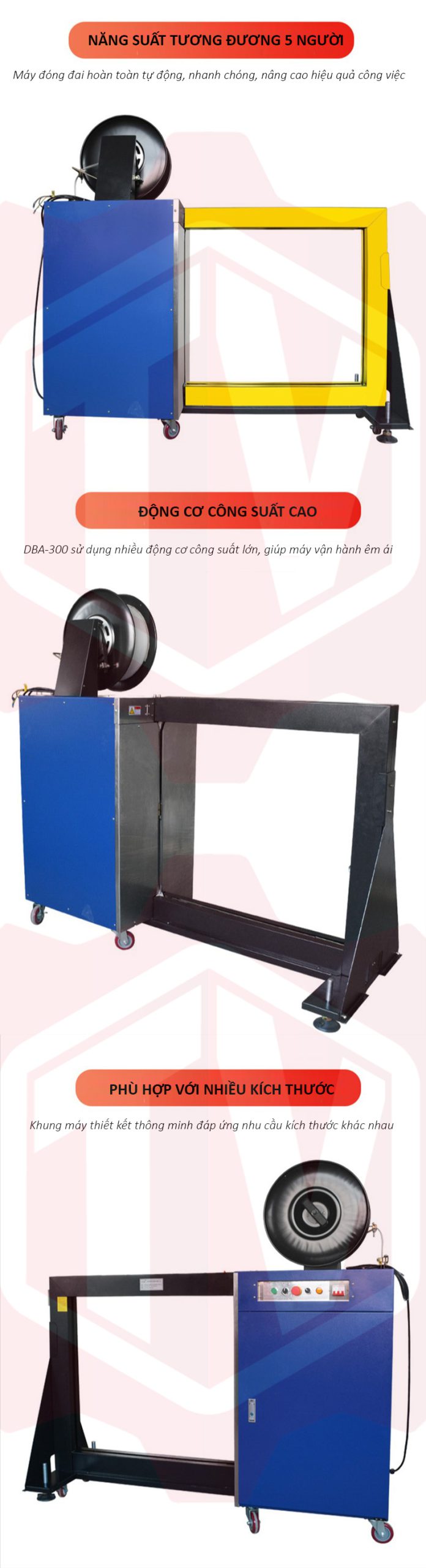 Máy đóng đai thùng tự động DBA-300 – Hình ảnh máy tự động | ThinhVuongJSC.VN DBA-300