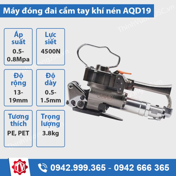 Máy đóng đai cầm tay khí nén A19 (13-19mm)