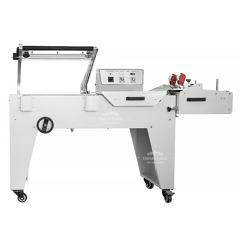 Máy cắt màng co bán tự động chữ L chân cao DFQA-450