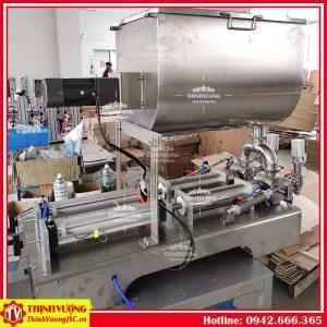 Máy chiết rót định lượng bán tự động bồn ngang 2 vòi – Hình ảnh máy tự động | ThinhVuongJSC.VN may chiet rot dinh luong ban tu dong bon ngang 2 voi 2