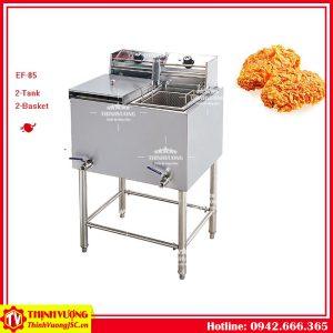 Bếp chiên nhúng đôi bằng điện 2 chảo, 2 giỏ EF-85 – Hình ảnh máy tự động | ThinhVuongJSC.VN bep chien doi bang dien 2 chao 2 gio ef85