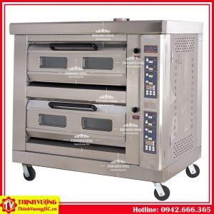 Lò nướng bánh bằng gas điều khiển điện tử 2 tầng 4 khay GFO-4C – Hình ảnh máy tự động | ThinhVuongJSC.VN lo nuong banh bang gas dieu khien dien tu gfo4c