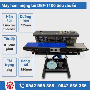 Máy hàn miệng túi liên tục thổi khí DBF-1100