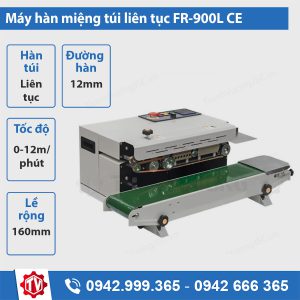 Máy hàn miệng túi liên tục FR-900L CE