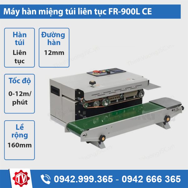Máy hàn miệng túi liên tục FR-900L CE