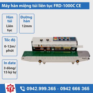 Máy hàn miệng túi liên tục in date FRD-1000C CE