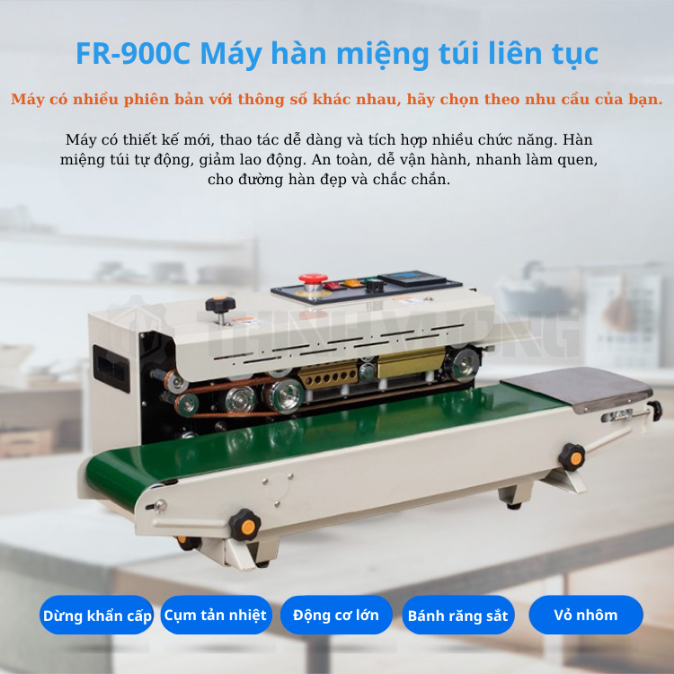 Máy hàn miệng túi liên tục FR-900 CE – Hình ảnh máy tự động | ThinhVuongJSC.VN may han mieng tui lien tuc fr 900 ce – máy tại ThinhVuongJSC.VN
