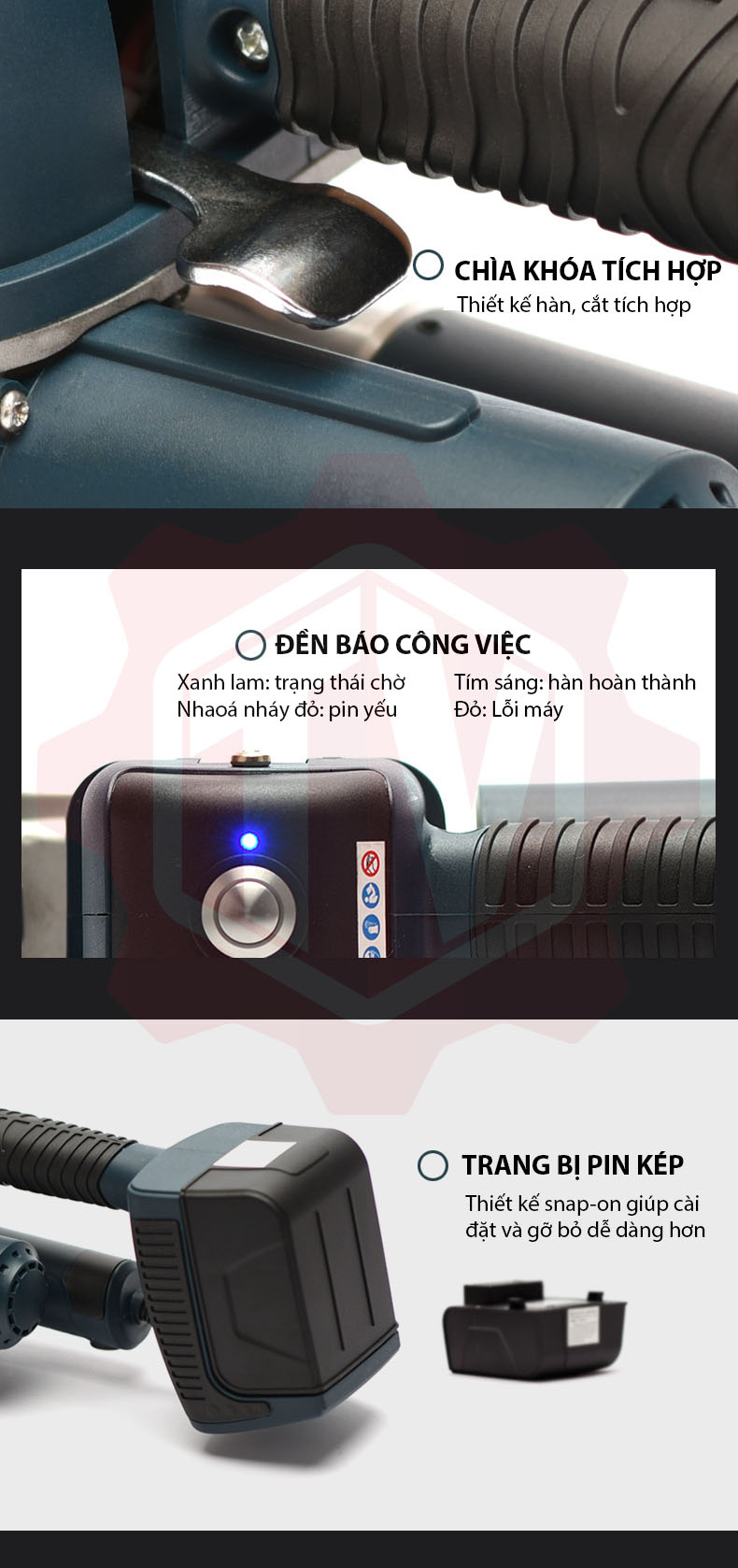 Máy đai dây PP PET dùng pin DD19A cầm tay – Hình ảnh máy tự động | ThinhVuongJSC.VN DD19A