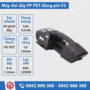 Máy đai dây PP PET dùng pin V3