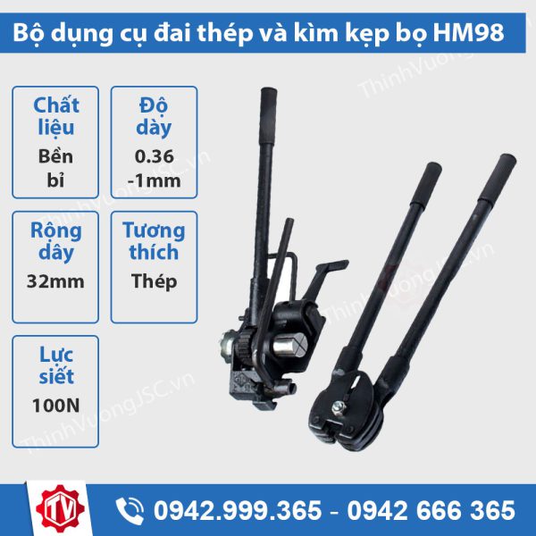 bộ dụng cụ siết đai thép