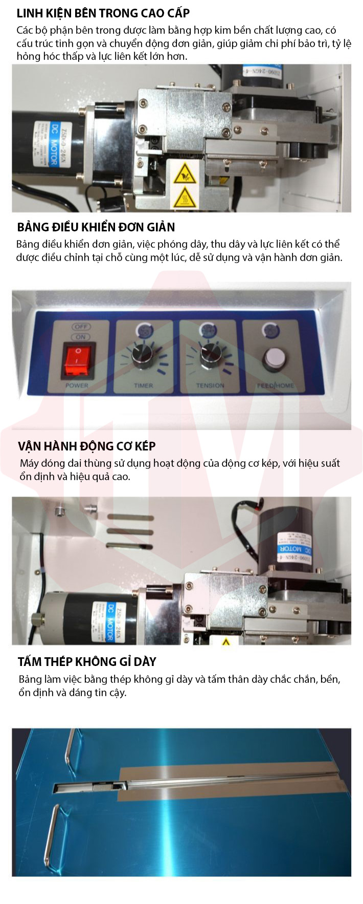 Máy đóng đai thùng YS-A2H – Hình ảnh máy tự động | ThinhVuongJSC.VN YS-A2H