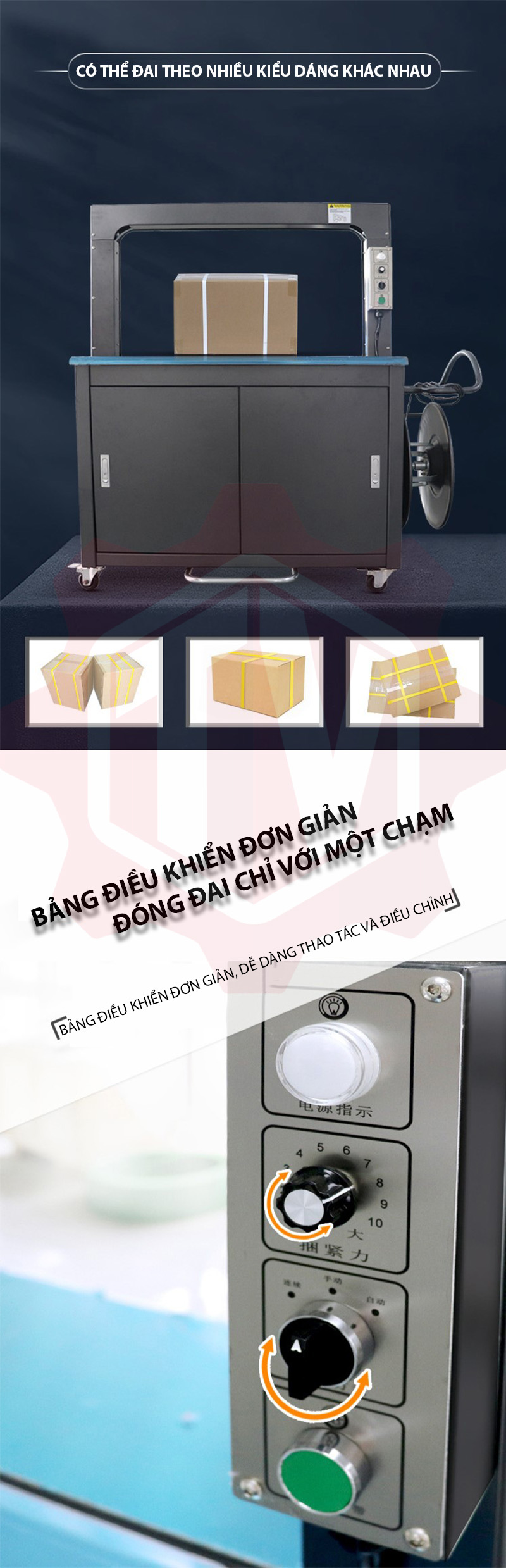 Máy đai thùng tự động YS-309 – Hình ảnh máy tự động | ThinhVuongJSC.VN YS-309