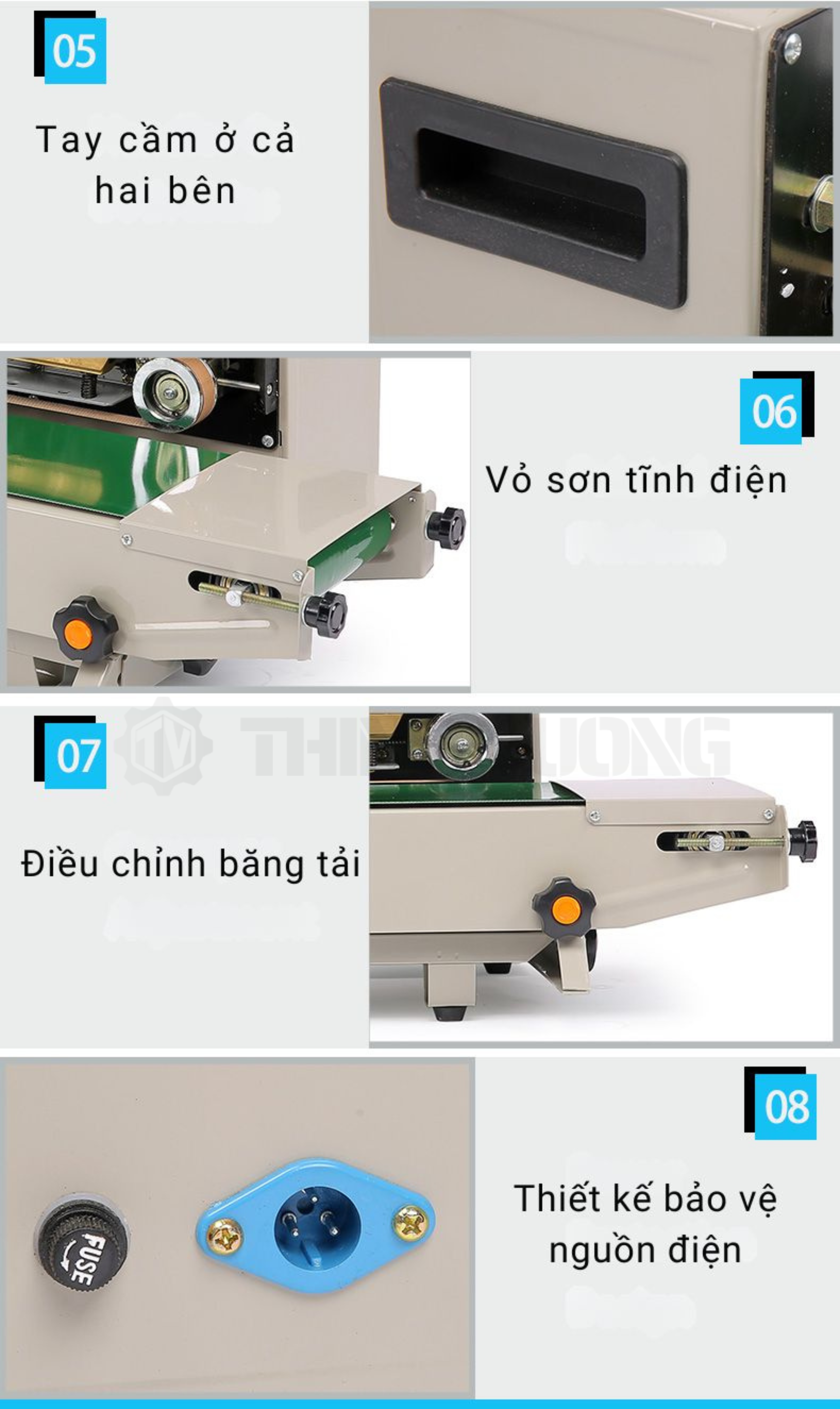 Máy hàn miệng túi liên tục Duoqi FR-900 – Hình ảnh máy tự động | ThinhVuongJSC.VN may han mieng tui lien tuc duoqi fr 900 3 – máy tại ThinhVuongJSC.VN